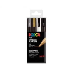 Oferta Especial UNI-BALL ESTUCHE 4 MARCADORES POSCA SPARKLINEGRO PC3M/8C SURTIDO - 182634673