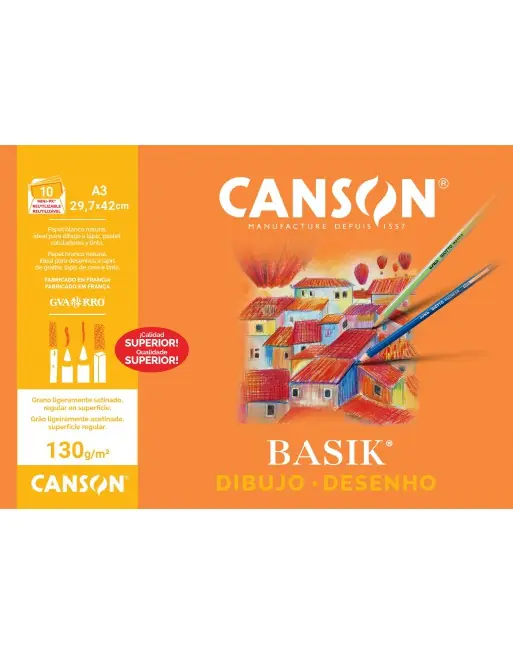 Oferta CANSON MINIPACK 10H BASIK 130G A3 - C200403159
