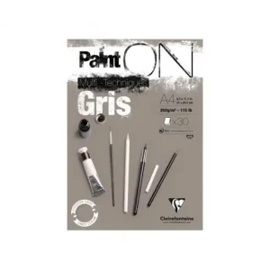 Precio Económico CLAIREFONTAINE BLOC DIBUJO 30H A4 250GR PAINT ON GRIS - 975809C