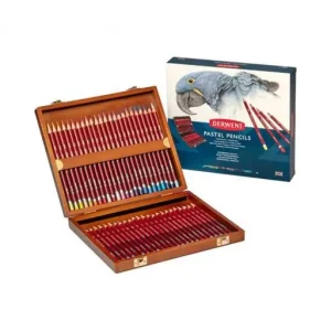 DERWENT CAJA MADERA 48 LAPICES COLORES PASTEL MINA ANCHA MEZCLA Y DIFUMINA 700644 Mayoreo