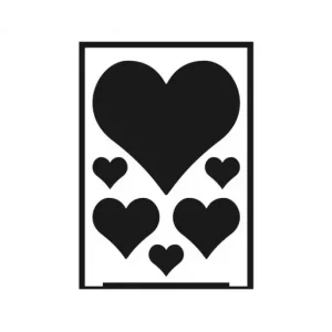 Alta Calidad INNSPIRO PLANTILLA AUTO ADHESIVA A5 NEGATIVO CORAZON - K74862