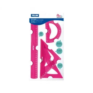MILAN KIT 4 REGLAS FLEX Y RESISTANT ROSA - 359801P Oferta Especial