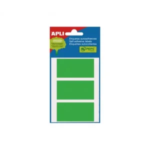 APLI BLISTER 5 HOJAS ETIQUETA 34X67 VERDE - 2074 No Te Lo Pierdas