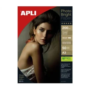 Moderno APLI BLISTER 50H PAPEL PHOTOQUALITY BRILLANTE 200G. A3 - 4457