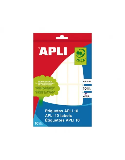 APLI ESTUCHE 10H ETIQUETA BLANCA 19X40 - 1641 No Te Lo Pierdas