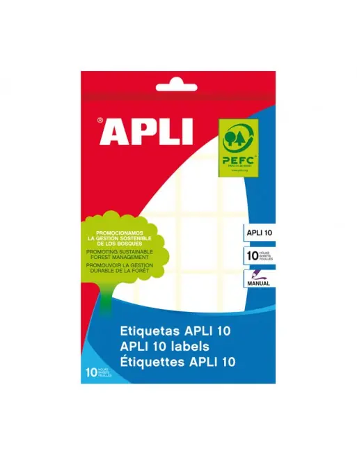 Profesional APLI ESTUCHE 10H ETIQUETAS BLANCA 22X32 - 1644