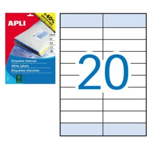 APLI PACK 100H A4 ETIQUETA BLANCAS 105X28.75 - 12330 Oferta Especial