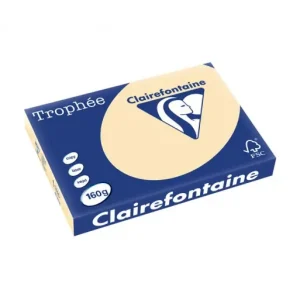 Novedad CLAIREFONTAINE PACK 250H PAPEL DE COLOR TROPHEE A3 160G ARENA - 1066C