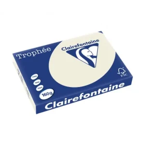 Última Versión CLAIREFONTAINE PACK 250H PAPEL DE COLOR TROPHEE A3 160G GR PERLA - 1065C