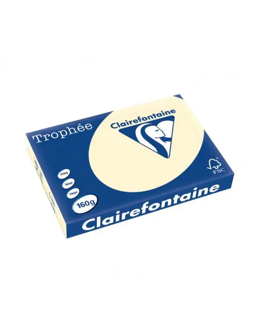 De Moda CLAIREFONTAINE PACK 250H PAPEL DE COLOR TROPHEE A3 160G MARFIL - 1108C