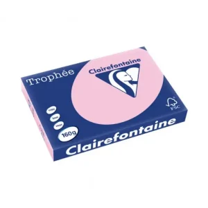 CLAIREFONTAINE PACK 250H PAPEL DE COLOR TROPHEE A3 160G ROSA - 2638C Promoción Exclusiva
