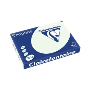 CLAIREFONTAINE PACK 250H PAPEL DE COLOR TROPHEE A3 160G VERDE PALIDO - 1143C Rebajas