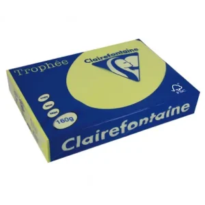 Moderno CLAIREFONTAINE PACK 250H PAPEL DE COLOR TROPHEE A4 160G AMARILLO - 1023C