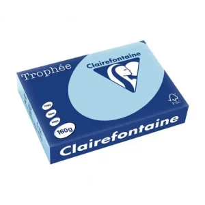 Barato CLAIREFONTAINE PACK 250H PAPEL DE COLOR TROPHEE A4 160G AZUL CLARO - 1106C