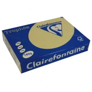 Económico CLAIREFONTAINE PACK 250H PAPEL DE COLOR TROPHEE A4 160G CARAMELO - 1102C