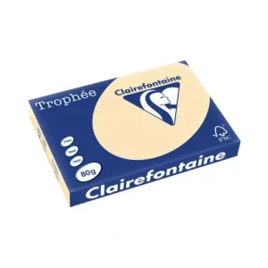 Última Oportunidad CLAIREFONTAINE PACK 500H PAPEL DE COLOR TROPHEE A3 80G ARENA - 1253C