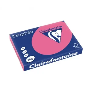 Mayoreo CLAIREFONTAINE PACK 500H PAPEL DE COLOR TROPHEE A3 80G FUCSIA - 1898C