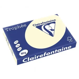 CLAIREFONTAINE PACK 500H PAPEL DE COLOR TROPHEE A3 80G MARFIL - 1252 Más Vendido