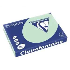 CLAIREFONTAINE PACK 500H PAPEL DE COLOR TROPHEE A3 80G VERDE - 1882 Disponible Ahora
