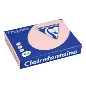 CLAIREFONTAINE PACK 500H PAPEL DE COLOR TROPHEE A4 80G ROSA - 1973 Última Oportunidad