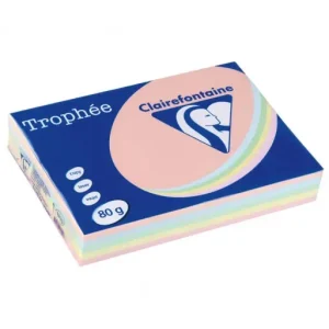Rebajas CLAIREFONTAINE PACK 500H PAPEL DE COLOR TROPHEE A4 80G SURTIDO - 1703