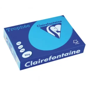 Mejor Calidad CLAIREFONTAINE PACK 500H PAPEL DE COLOR TROPHEE A4 80G TURQUESA - 1781