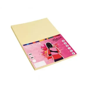 FABRISA PACK 100H PAPEL DE COLOR 80GR A4 AMARILLO - 15617 Últimas Unidades