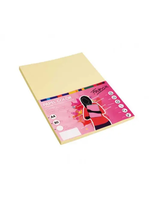 FABRISA PACK 100H PAPEL DE COLOR 80GR A4 AMARILLO - 15617 Últimas Unidades