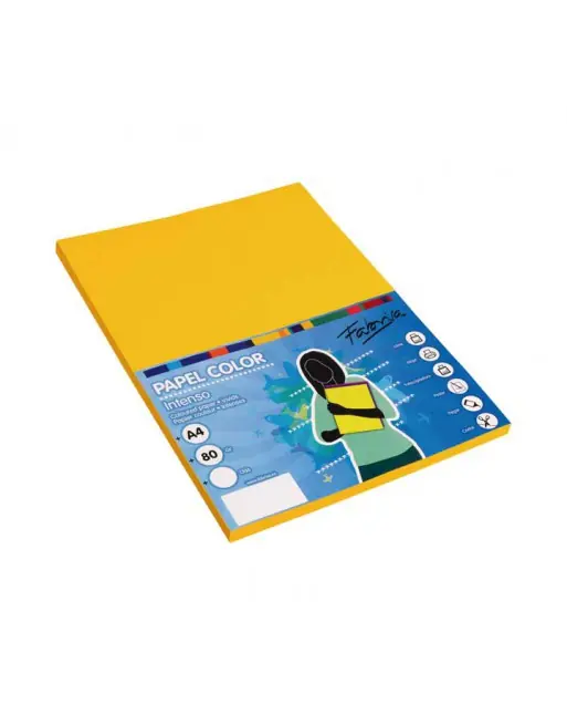 FABRISA PACK 100H PAPEL DE COLOR 80GR A4 ORO - 15623 Precio Económico