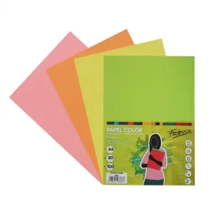 De Moda FABRISA PACK 100H PAPEL DE COLOR 80GR A4 SURTIDO FLUOR - 15611