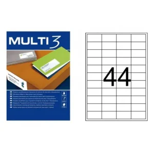 Ordenar Ahora Mismo MULTI3 DE 500 HOJAS ETIQUETAS BLANCAS POLIVALENTES 44 ET X 48,5 X 25,4 MM - 10511