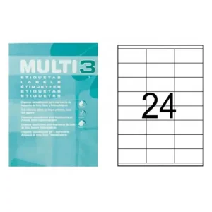 MULTI3 500 HOJAS ETIQUETAS BLANCAS POLIVALENTES 70X35 - 10517 Precio De Fábrica