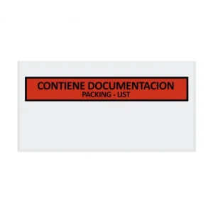 Auténtico MMC 1000 SOBRE TRANSPARENTE PORTA DOCUMENTOS IMPRESO 240X140MM - S2783
